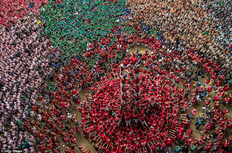 Stunning Photos Show Thousands Of People Competing To Build The Tallest