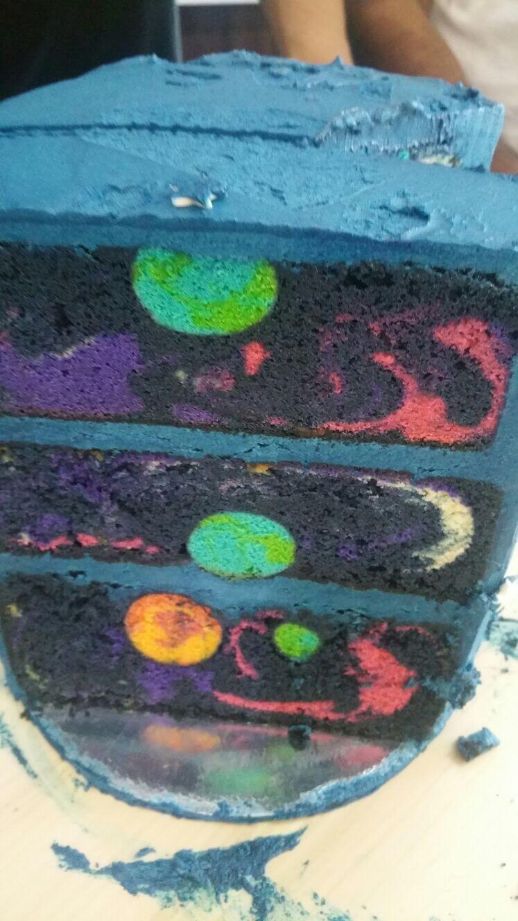 This Space Themed Cake Hides An Entire Galaxy Inside That ...