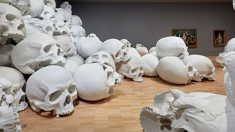 Ron Mueck Taking His Art To Another Level With These Huge 100 Skulls