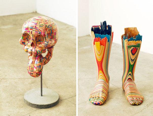 skateboard sculptures