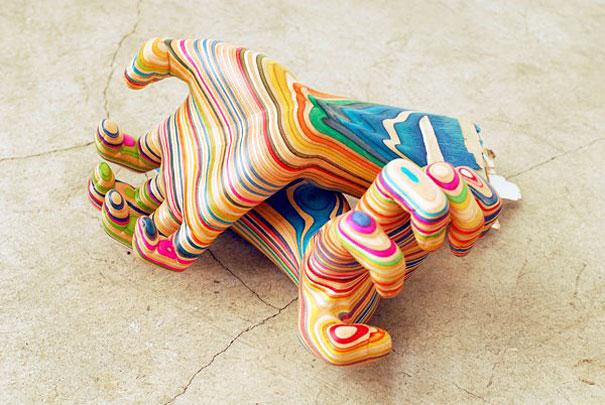 skateboard sculptures