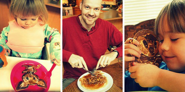 Dad Creates Educational Pancakes For His Kids