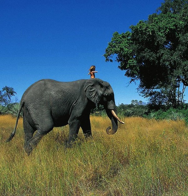 Young girl who’s best friends with African wildlife