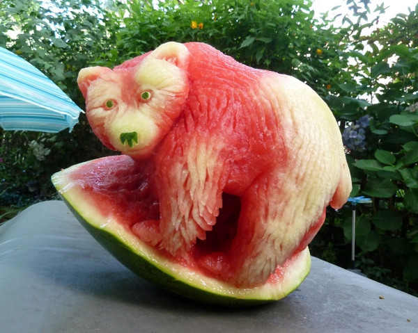 Watermelon Carvings by Clive Cooper