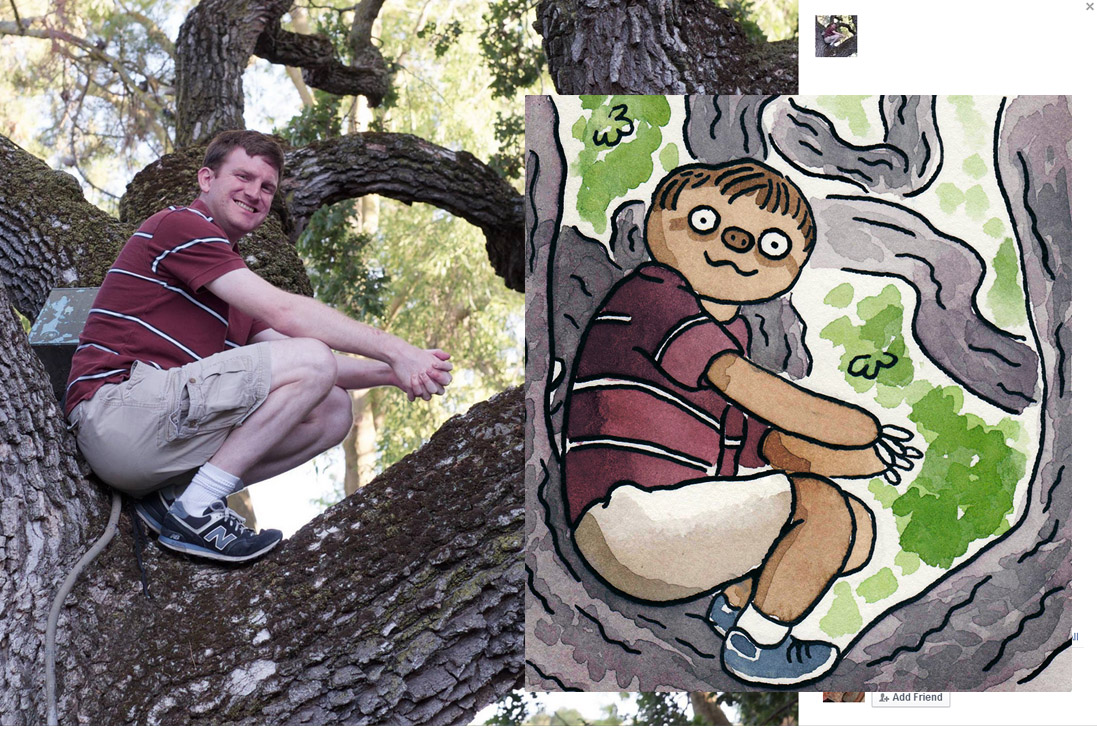 Painting people on Facebook as sloths