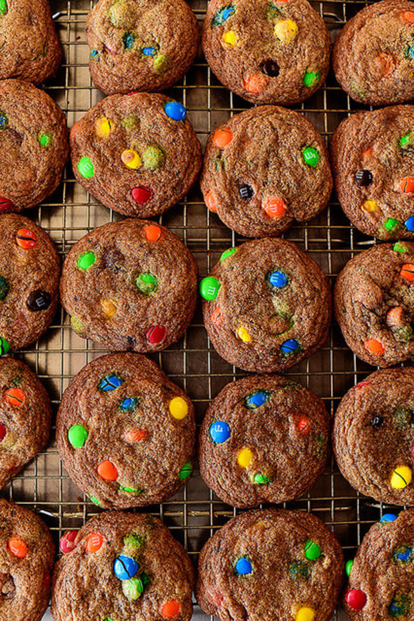 Browned Butter M&M Cookies