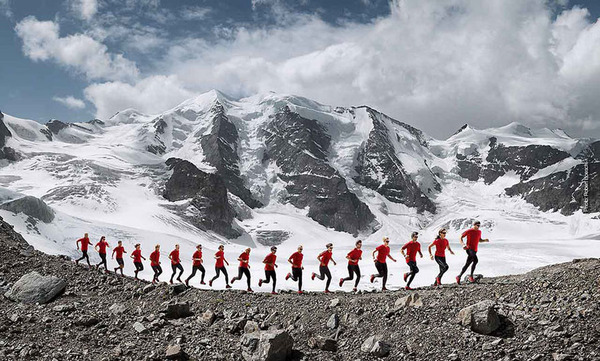              Hundreds Of Mountaineers Climb The Alps For Epic Photoshoot            