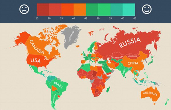Map Of The Happiest Countries In The World This May Surprise You Hot Sex Picture