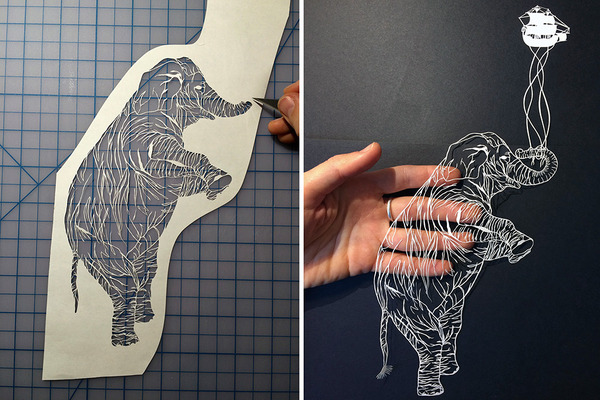 amazing cut paper illustrations