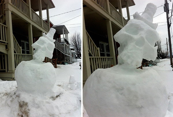 funny snow sculptures