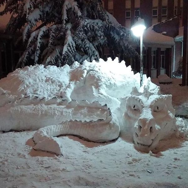 funny snow sculptures