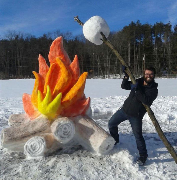 funny snow sculptures