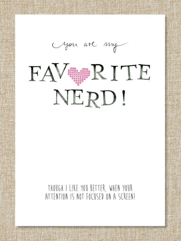 nerdy valentines cards