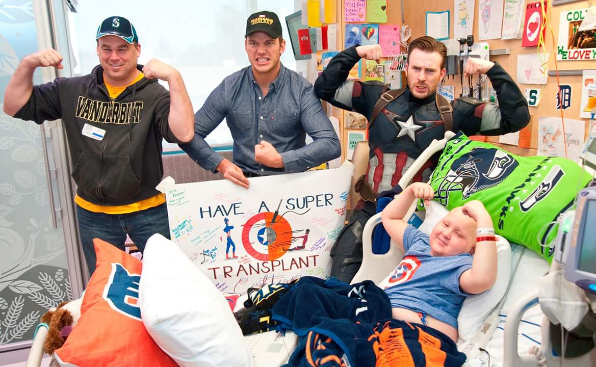 Chris Pratt and Chris Evans visit the Seattle Children's Hospital
