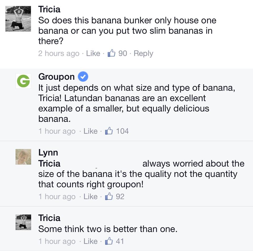 groupon banana comments