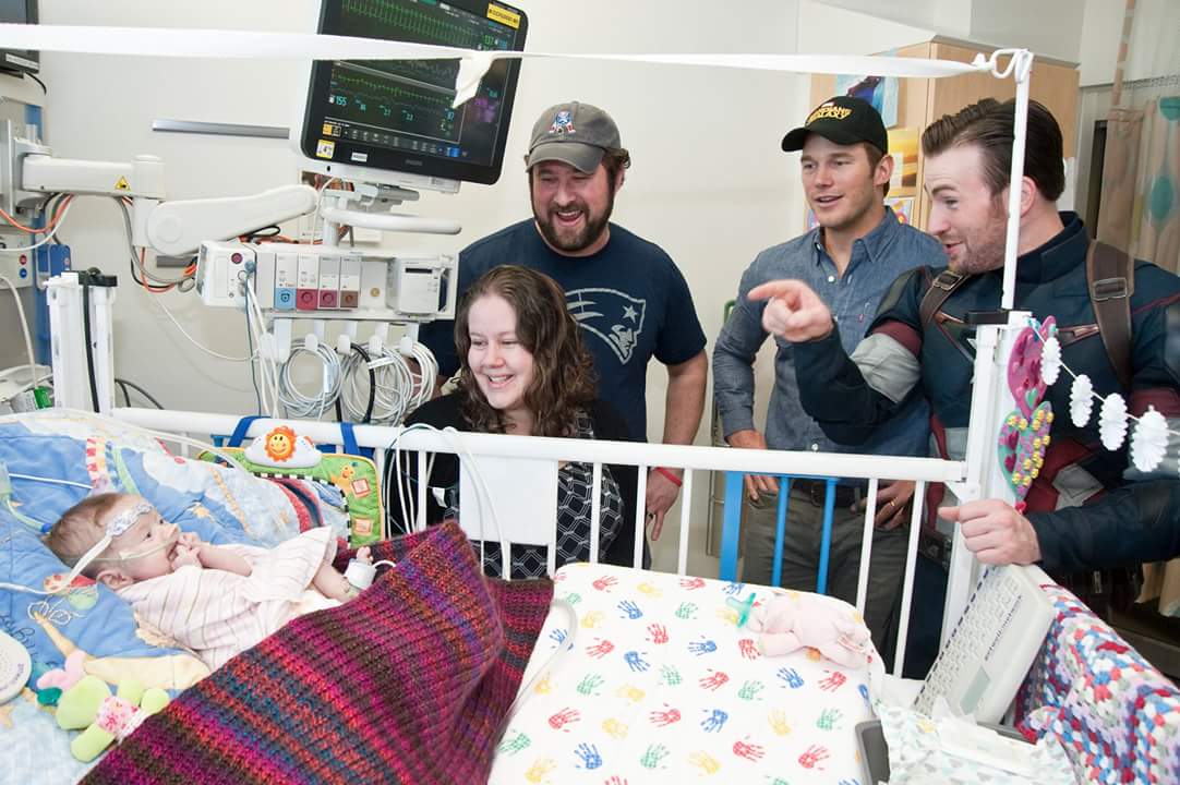 Chris Pratt and Chris Evans visit the Seattle Children's Hospital