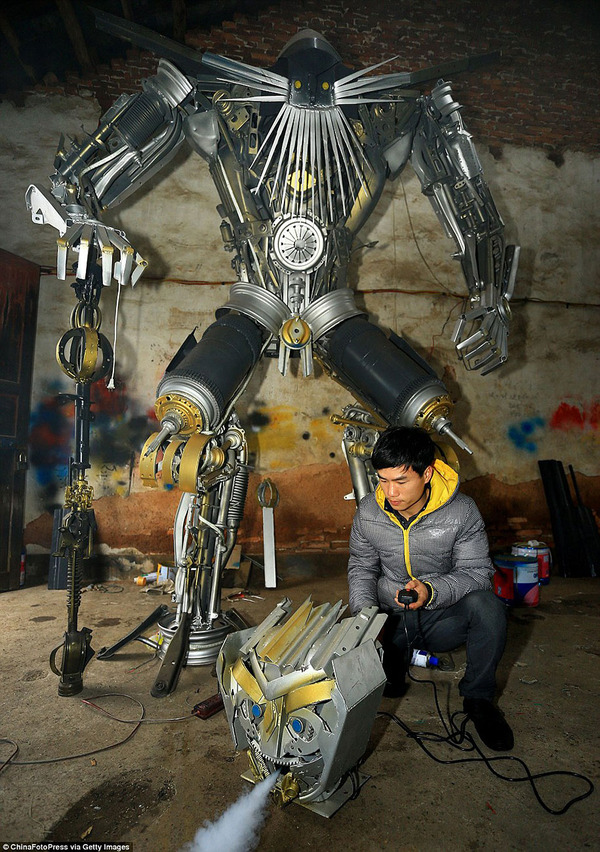 transformers from recycled car parts