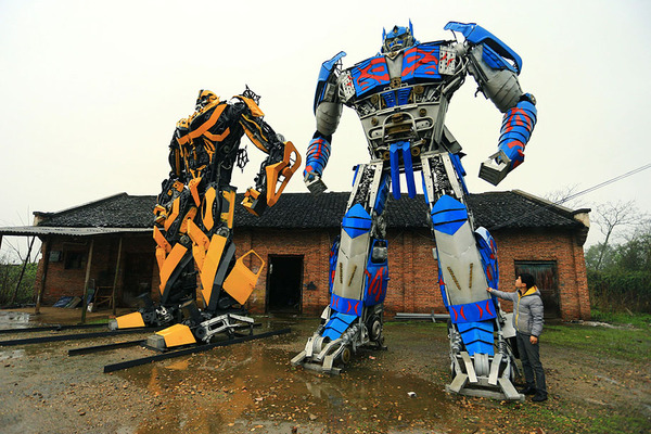 transformers from recycled car parts