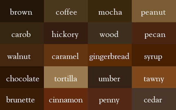 ultimate color chart - brown