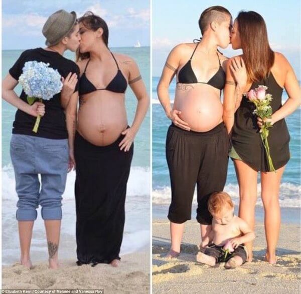 lesbian couple pregnancy photos