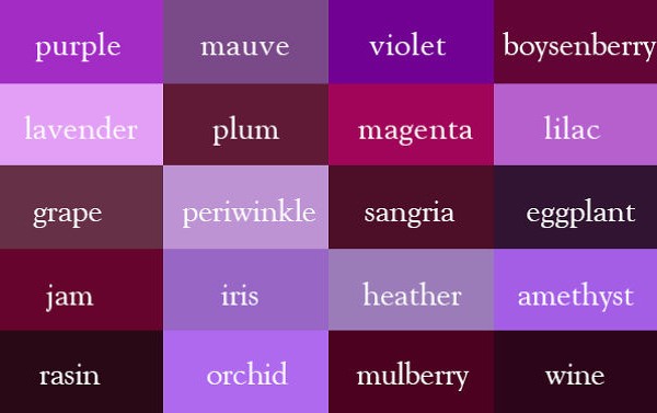 Ultimate color chart - purpule