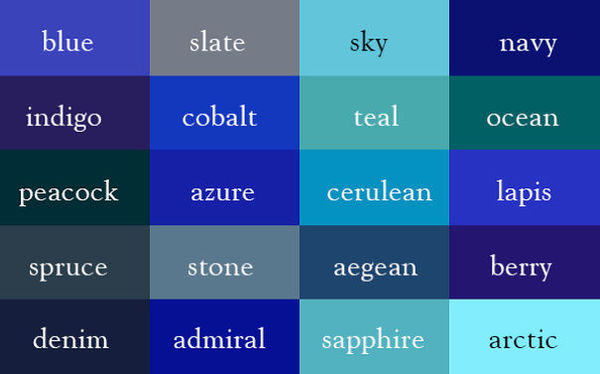 ultimate color chart - blue