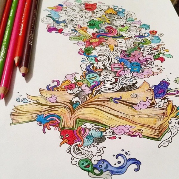 This Coloring Book Has Cute Doodles Even Adults Love - Doodle Invasion