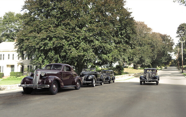 miniature scenes shot with model cars