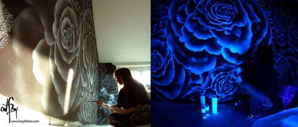 amazing glowing murals