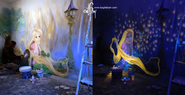 amazing glowing murals