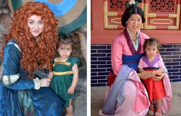 Mom Made Princess Inspired Dresses For Her Toddler For a Trip To Disney