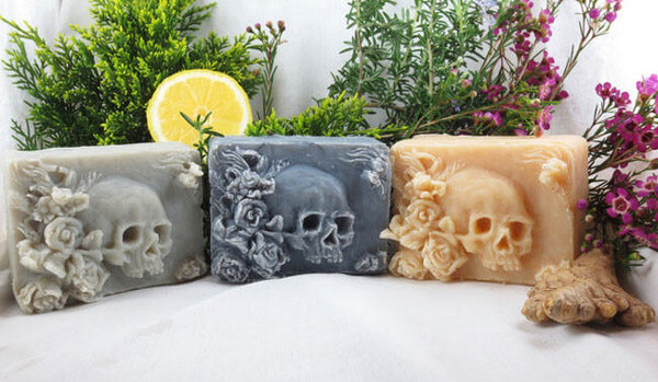 awesome skull shape soap