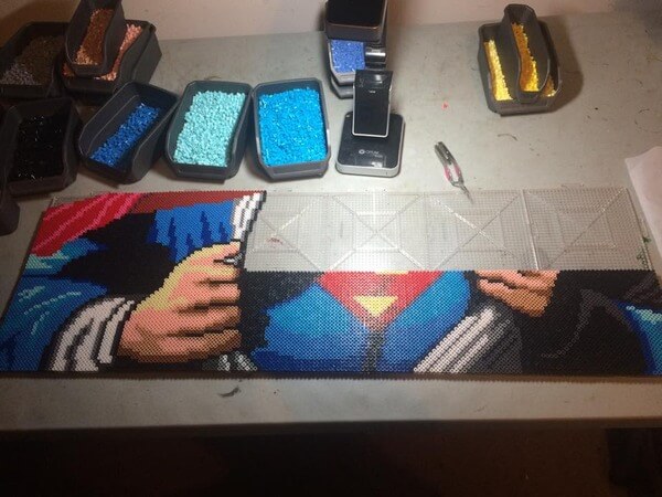 Superman made of beads 9