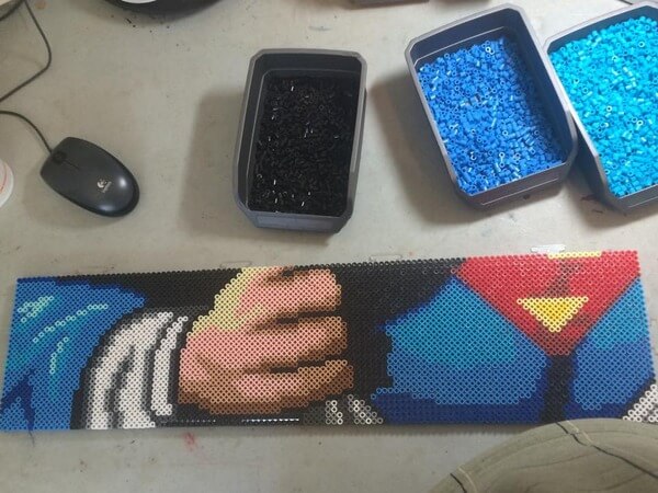 Superman made of beads 7