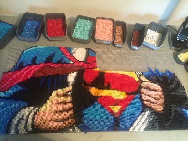 Superman made of beads 14
