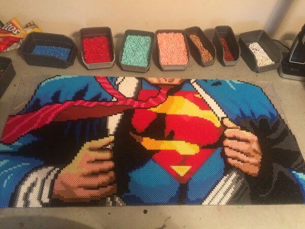 Superman made of beads 15