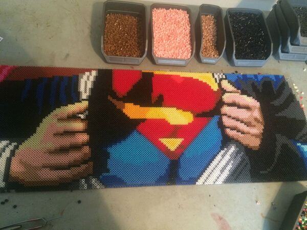 Superman made of beads 11