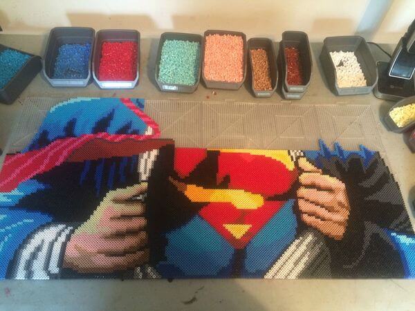 Superman made of beads 13