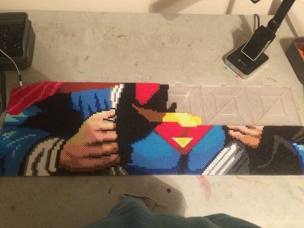 Superman made of beads 10