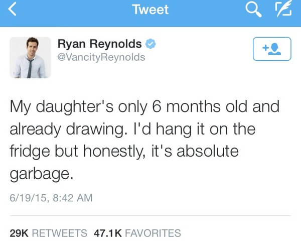 Ryan Reybolds twitter is gold 1
