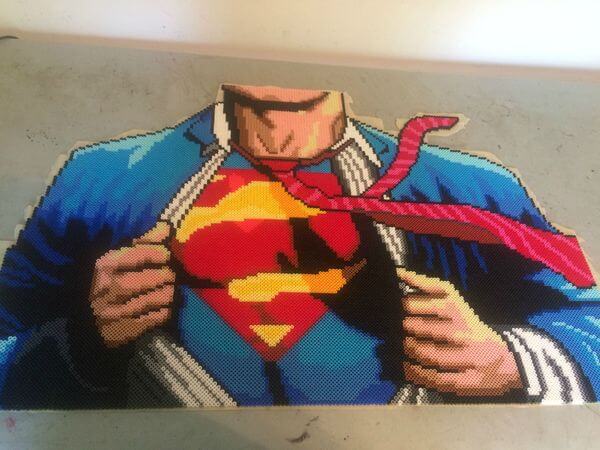 Superman made of beads 26