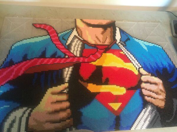 Superman made of beads 17