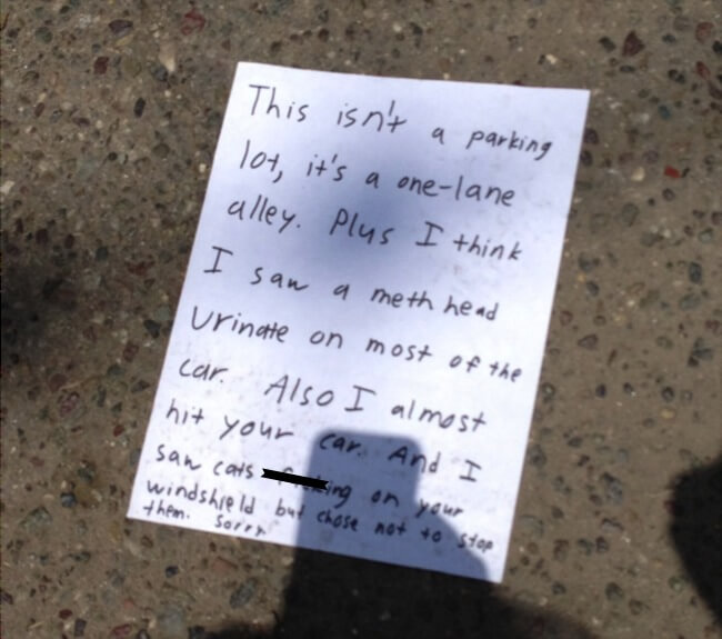 hilarious parking notes 2