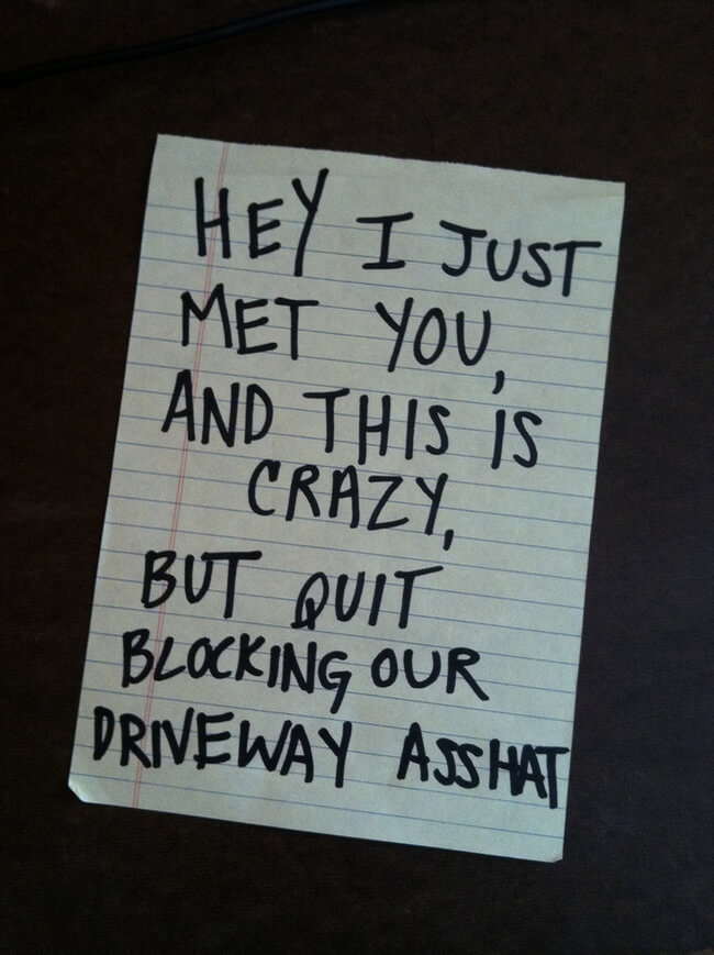 hilarious parking notes 3