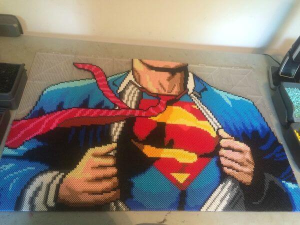 Superman made of beads 16