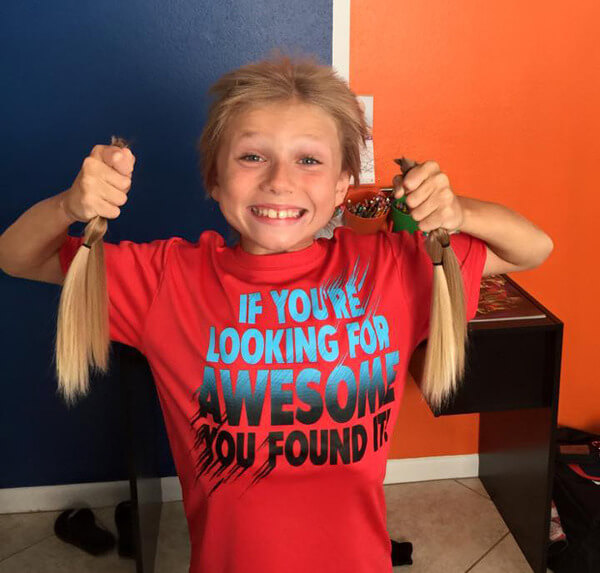 boy cuts long hair for cancer wigs 7