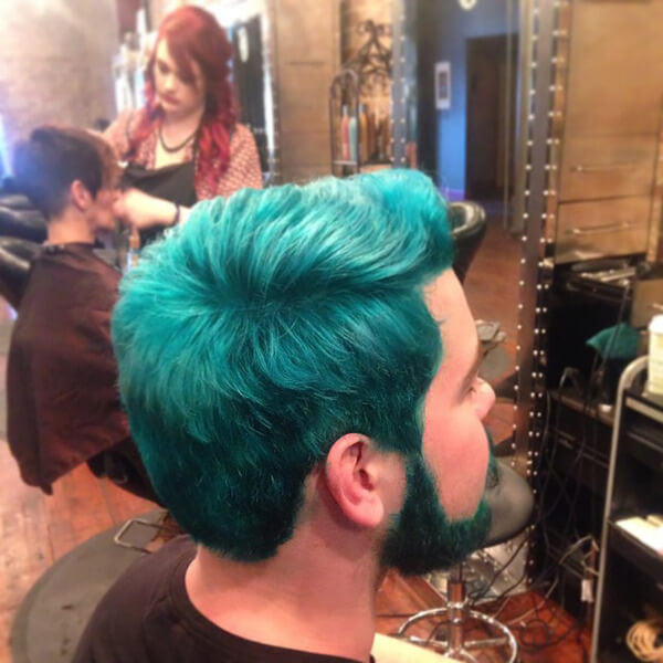 men dyeing hair in vivid colors 12