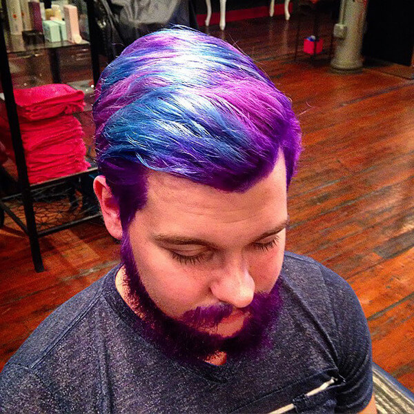 men dyeing hair in vivid colors 15