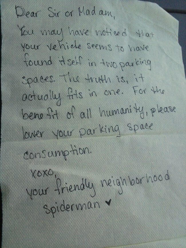 hilarious parking notes 24