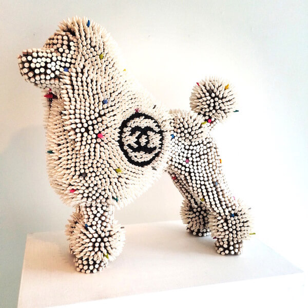 Herb Williams crayon dog sculptures 1